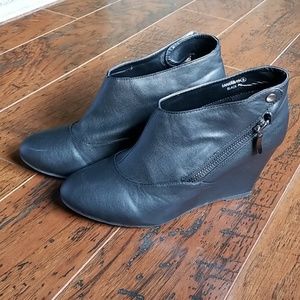 Black Ankle Wedge Boots